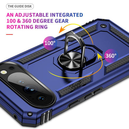 For Google Pixel 10 Pro Shockproof TPU + PC Phone Case with Holder(Blue) - Google Cases by buy2fix | Online Shopping UK | buy2fix