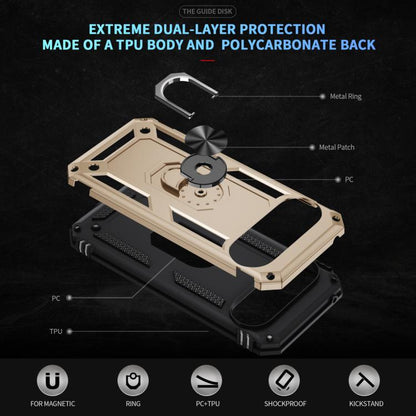For Google Pixel 10 Pro XL Shockproof TPU + PC Phone Case with Holder(Gold) - Google Cases by buy2fix | Online Shopping UK | buy2fix