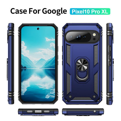 For Google Pixel 10 Pro XL Shockproof TPU + PC Phone Case with Holder(Blue) - Google Cases by buy2fix | Online Shopping UK | buy2fix