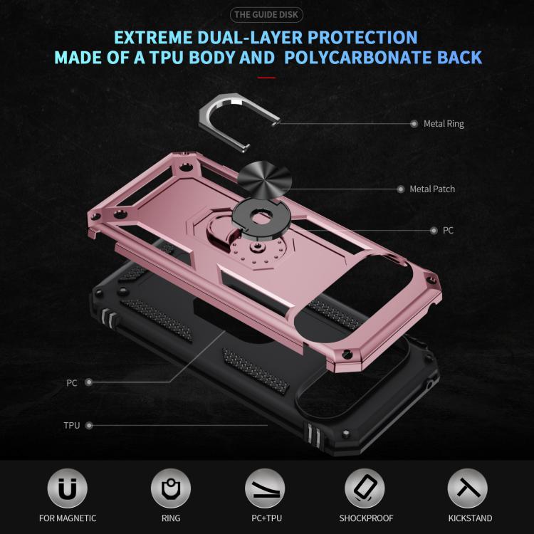 For Google Pixel 10 Pro XL Shockproof TPU + PC Phone Case with Holder(Rose Gold) - Google Cases by buy2fix | Online Shopping UK | buy2fix