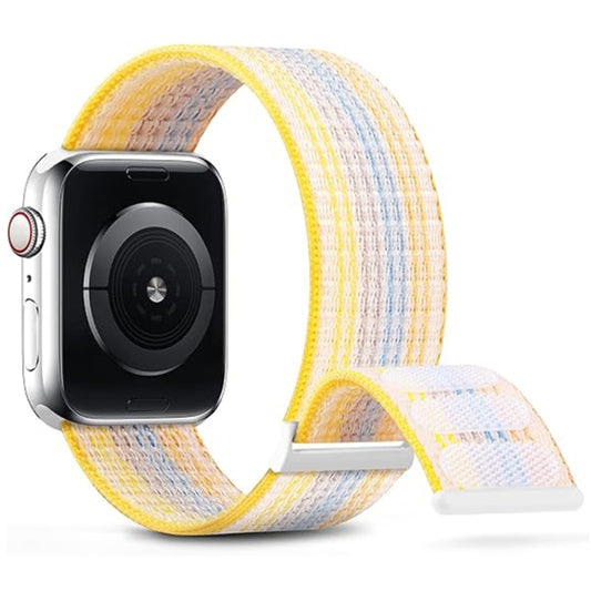 For Apple Watch 42mm Dual Hook and Loop Nylon Watch Band(Colorful Starlight) by buy2fix
