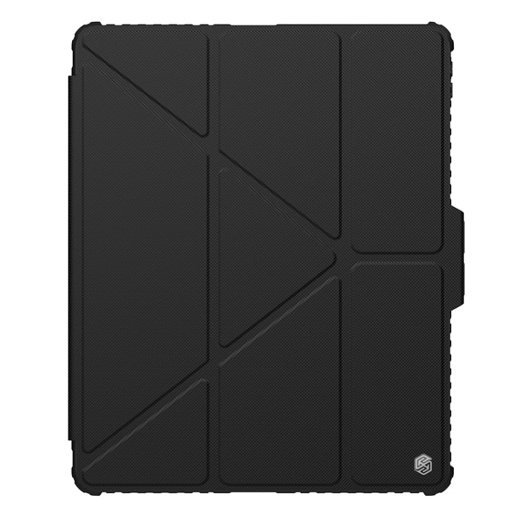 For iPad Air 13 2024 / 2025 NILLKIN Bumper Pro Multi-angle Folding Style Tablet Leather Case(Black) by NILLKIN