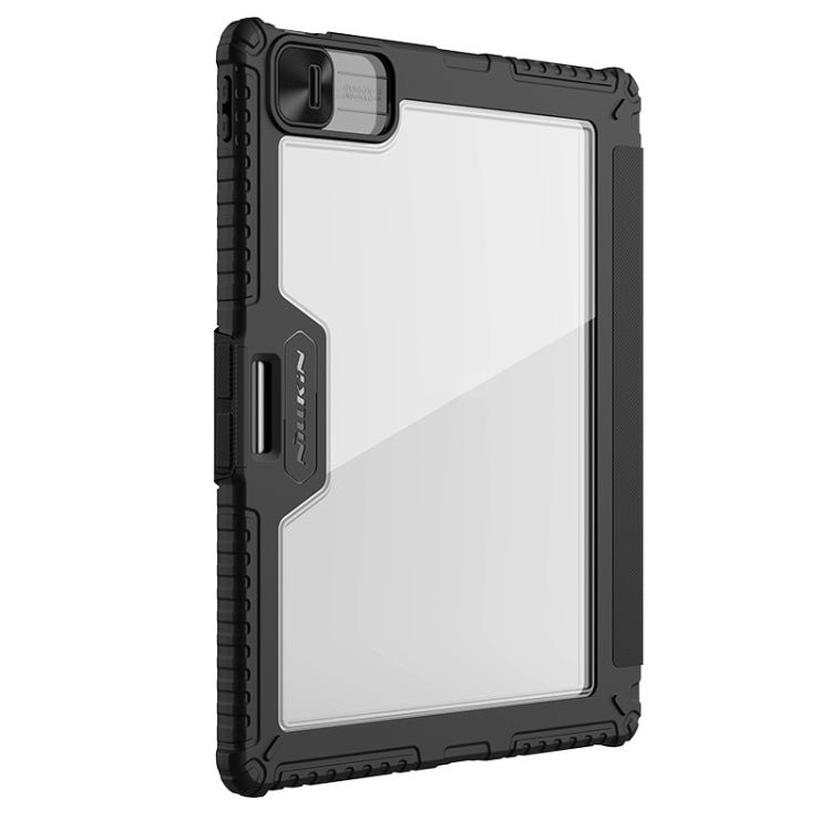 For iPad Air 13 2024 / 2025 NILLKIN Bumper Pro Multi-angle Folding Style Tablet Leather Case(Black) by NILLKIN