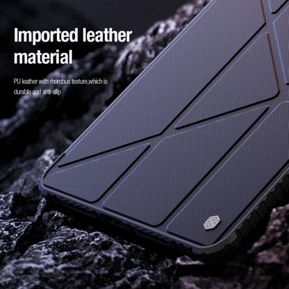 For iPad Air 13 2024 / 2025 NILLKIN Bumper Pro Multi-angle Folding Style Tablet Leather Case(Black) by NILLKIN