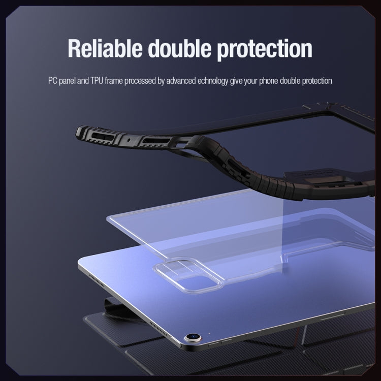 For iPad Air 13 2024 / 2025 NILLKIN Bumper Pro Multi-angle Folding Style Tablet Leather Case(Black) by NILLKIN