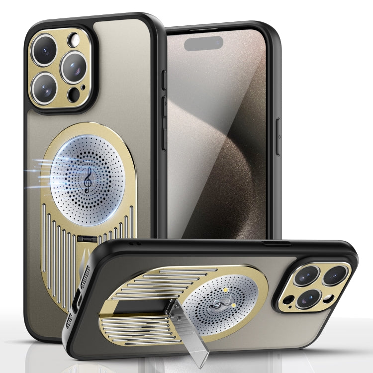For iPhone 12 Pro Max Heat Dissipation Aromatherapy MagSafe Holder Phone Case(Gold) - iPhone 12 Pro Max Cases by buy2fix | Online Shopping UK | buy2fix