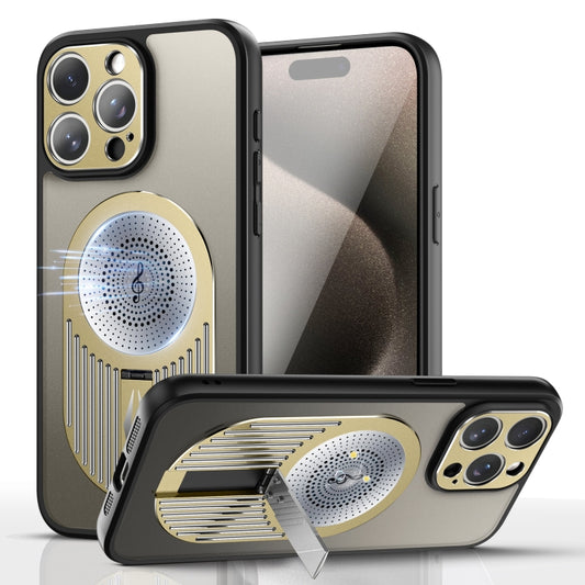 For iPhone 12 Pro Max Heat Dissipation Aromatherapy MagSafe Holder Phone Case(Gold) - iPhone 12 Pro Max Cases by buy2fix | Online Shopping UK | buy2fix