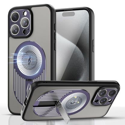 For iPhone 12 Pro Max Heat Dissipation Aromatherapy MagSafe Holder Phone Case(Purple) - iPhone 12 Pro Max Cases by buy2fix | Online Shopping UK | buy2fix