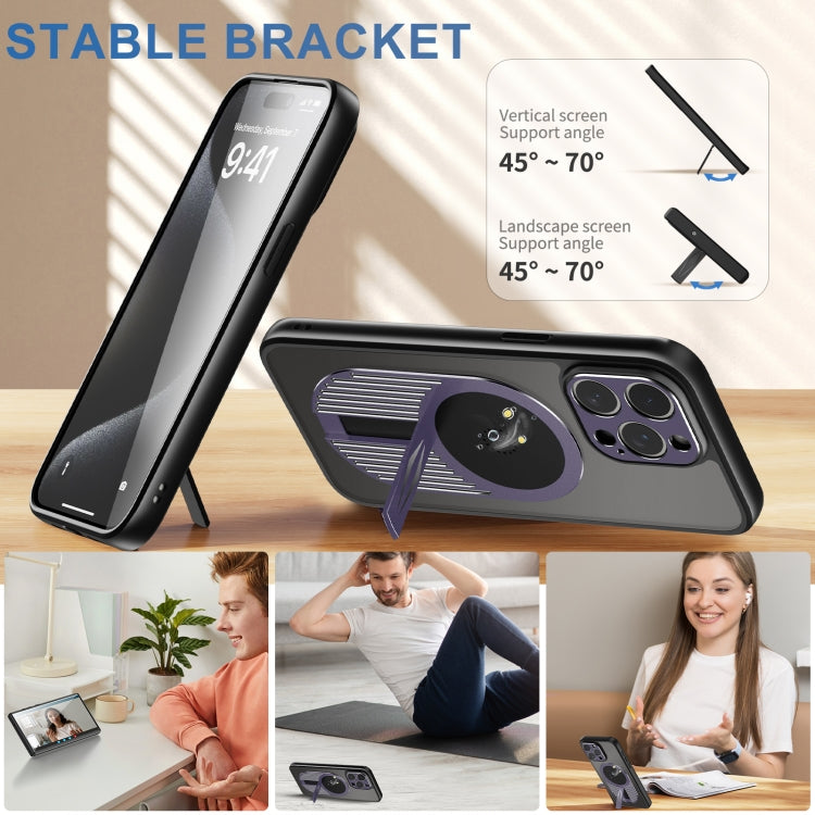 For iPhone 12 Pro Max Heat Dissipation Aromatherapy MagSafe Holder Phone Case(Purple) - iPhone 12 Pro Max Cases by buy2fix | Online Shopping UK | buy2fix
