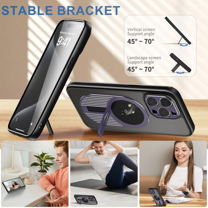 For iPhone 14 Pro Max Heat Dissipation Aromatherapy MagSafe Holder Phone Case(Purple) - iPhone 14 Pro Max Cases by buy2fix | Online Shopping UK | buy2fix