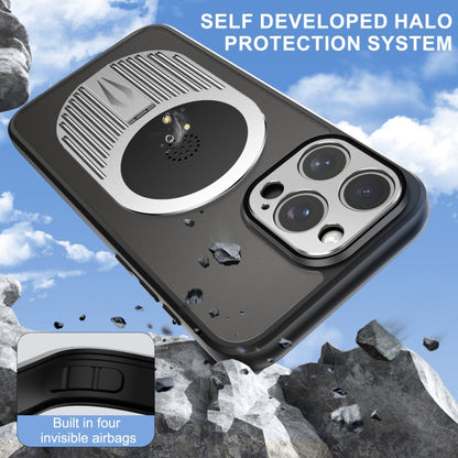 For iPhone 14 Heat Dissipation Aromatherapy MagSafe Holder Phone Case(Silver) - iPhone 14 Cases by buy2fix | Online Shopping UK | buy2fix