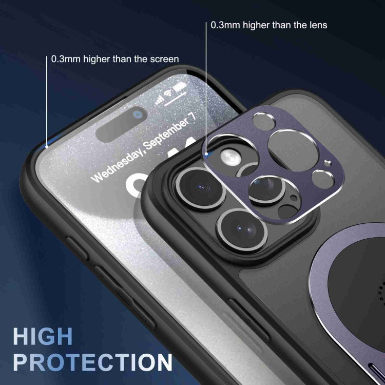 For iPhone 14 Heat Dissipation Aromatherapy MagSafe Holder Phone Case(Purple) - iPhone 14 Cases by buy2fix | Online Shopping UK | buy2fix