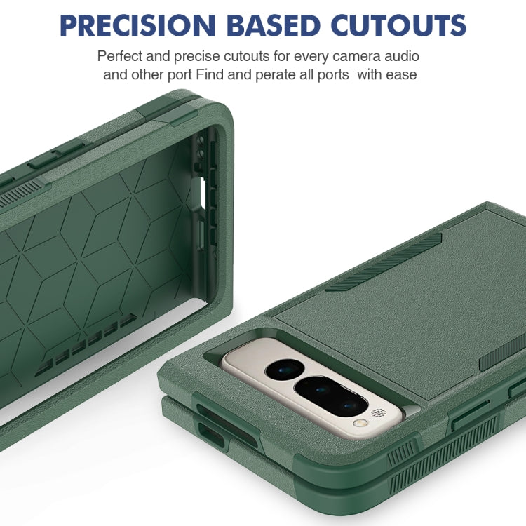 For Google Pixel Fold 2 in 1 PC + TPU Phone Case(Dark Green) by buy2fix