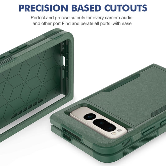 For Google Pixel Fold 2 in 1 PC + TPU Phone Case(Dark Green) by buy2fix