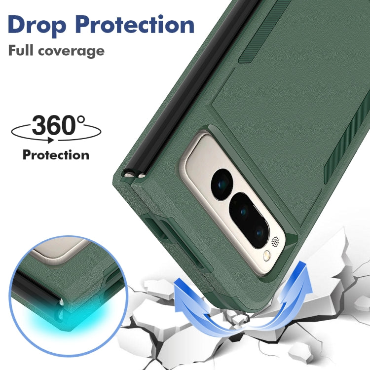 For Google Pixel Fold 2 in 1 PC + TPU Phone Case(Dark Green) by buy2fix