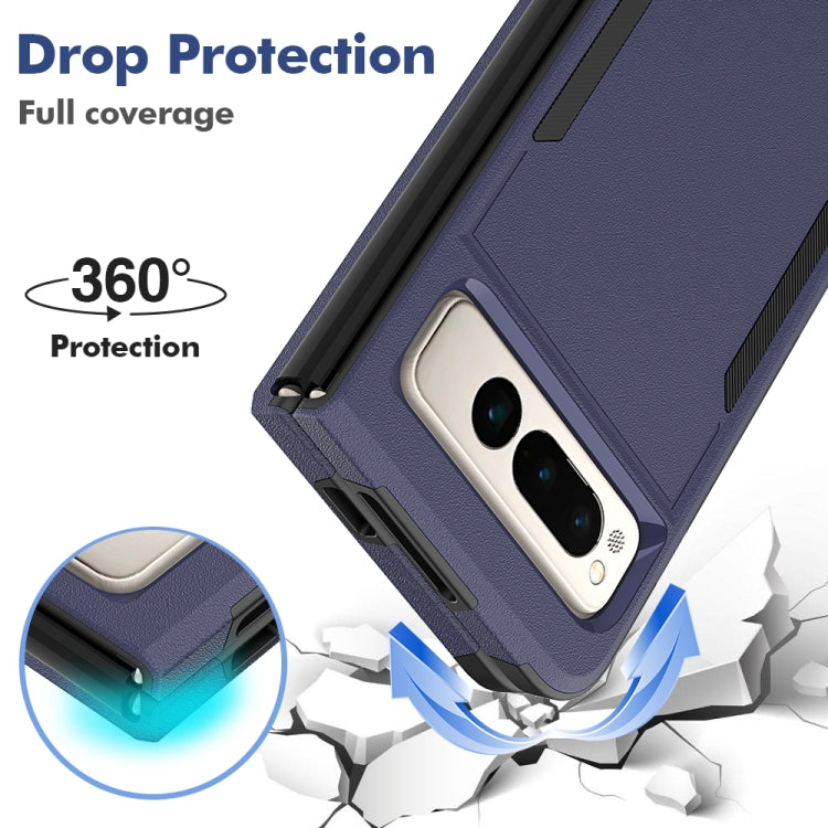 For Google Pixel Fold 2 in 1 PC + TPU Phone Case(Dark Blue) by buy2fix