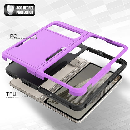 For Google Pixel Fold 2 in 1 PC + TPU Phone Case(Purple) by buy2fix