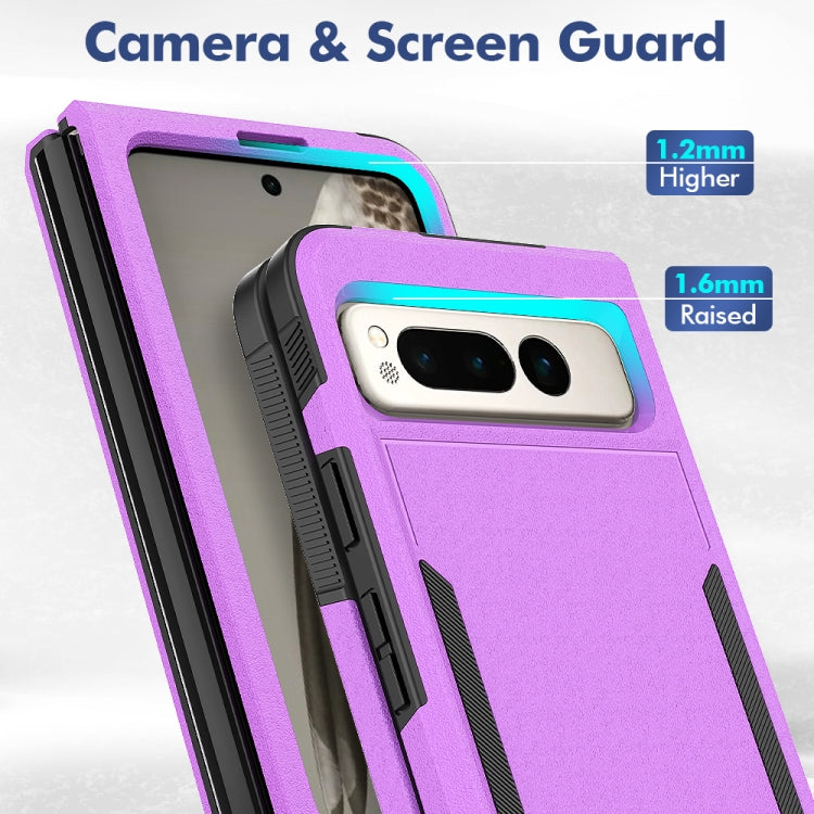 For Google Pixel Fold 2 in 1 PC + TPU Phone Case(Purple) by buy2fix