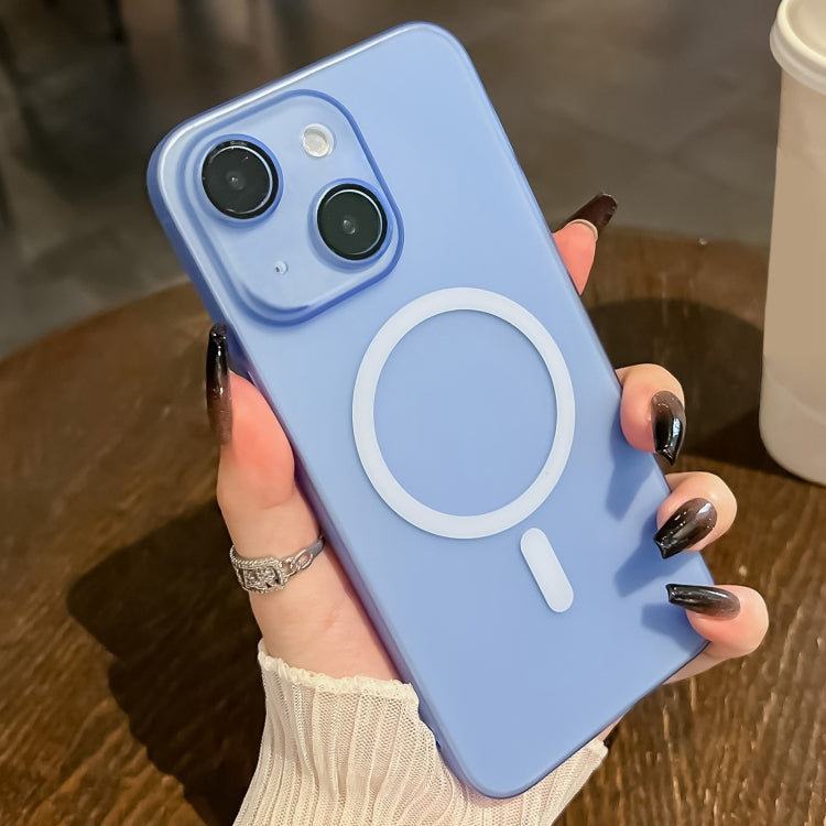 For iPhone 13 Ultra-thin MagSafe Frosted PC Phone Case(Clear Blue) by buy2fix