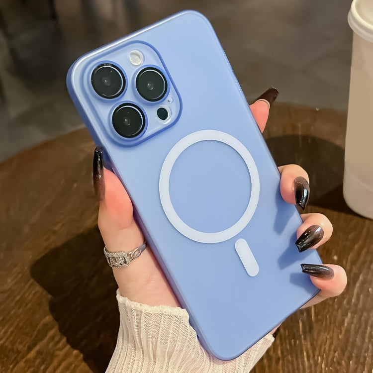 For iPhone 11 Pro Max Ultra-thin MagSafe Frosted PC Phone Case(Clear Blue) by buy2fix