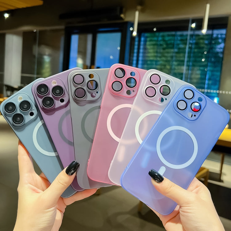 For iPhone 12 Pro Ultra-thin MagSafe Frosted PC Phone Case(Clear Deep Purple) by buy2fix