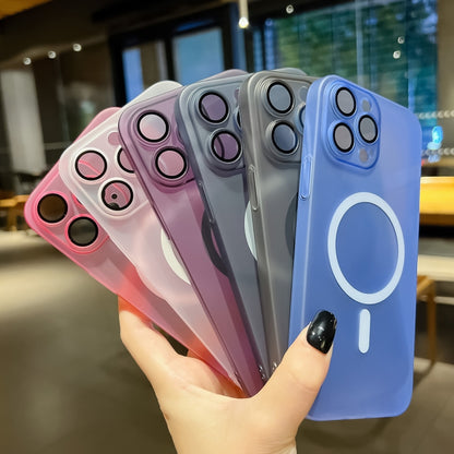 For iPhone 11 Pro Ultra-thin MagSafe Frosted PC Phone Case(Clear Deep Purple) by buy2fix