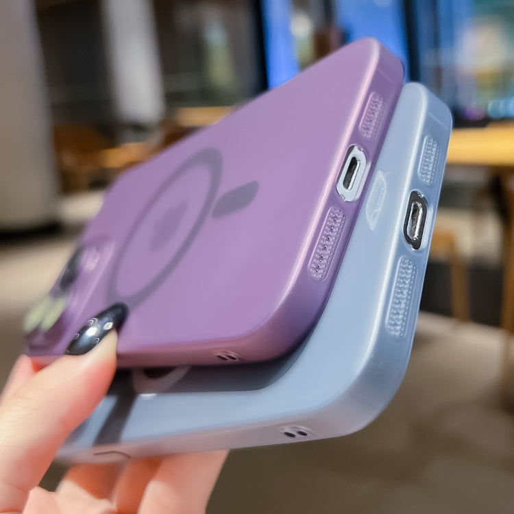 For iPhone 11 Ultra-thin MagSafe Frosted PC Phone Case(Clear Deep Purple) by buy2fix