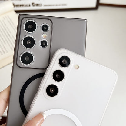 For Samsung Galaxy S22 Ultra 5G Ultra-thin MagSafe Frosted PC Phone Case(Clear Black) by buy2fix