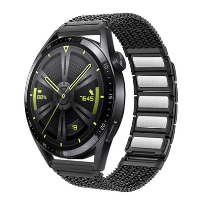 For Huawei Watch 4 / 4 Pro 22mm Magnetic Clasp Braided Chain Stainless Steel Watch Band(Titanium Gray) by buy2fix