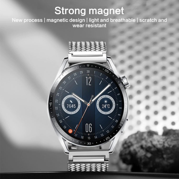 For Huawei Watch 4 / 4 Pro 22mm Magnetic Clasp Braided Chain Stainless Steel Watch Band(Titanium Gray) by buy2fix