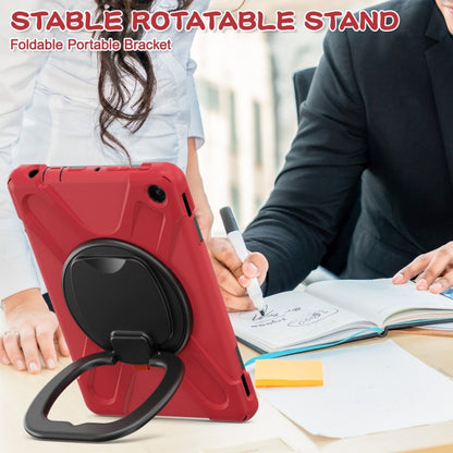 For Amazon Kindle Fire HD10 2023 Silicone Hybrid PC Tablet Case with Holder & Shoulder Strap(Red) - Amazon by buy2fix | Online Shopping UK | buy2fix