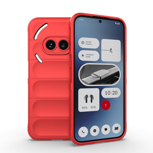 For Nothing Phone 2a Magic Shield TPU + Flannel Phone Case(Red) - Nothing Cases by buy2fix | Online Shopping UK | buy2fix