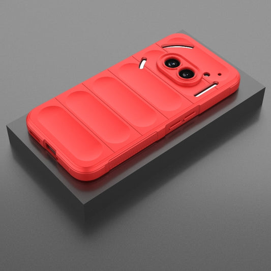 For Nothing Phone 2a Magic Shield TPU + Flannel Phone Case(Red) - Nothing Cases by buy2fix | Online Shopping UK | buy2fix