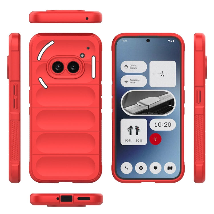For Nothing Phone 2a Magic Shield TPU + Flannel Phone Case(Red) - Nothing Cases by buy2fix | Online Shopping UK | buy2fix