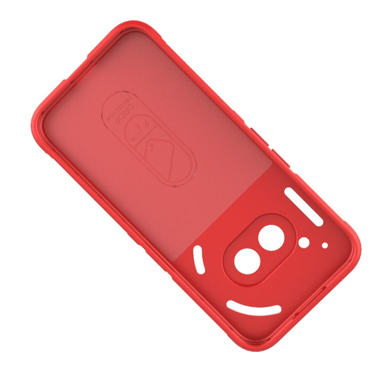 For Nothing Phone 2a Magic Shield TPU + Flannel Phone Case(Red) - Nothing Cases by buy2fix | Online Shopping UK | buy2fix