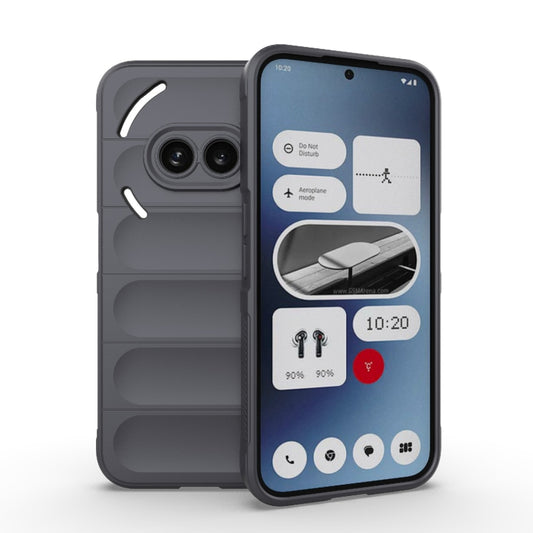 For Nothing Phone 2a Magic Shield TPU + Flannel Phone Case(Dark Grey) - Nothing Cases by buy2fix | Online Shopping UK | buy2fix