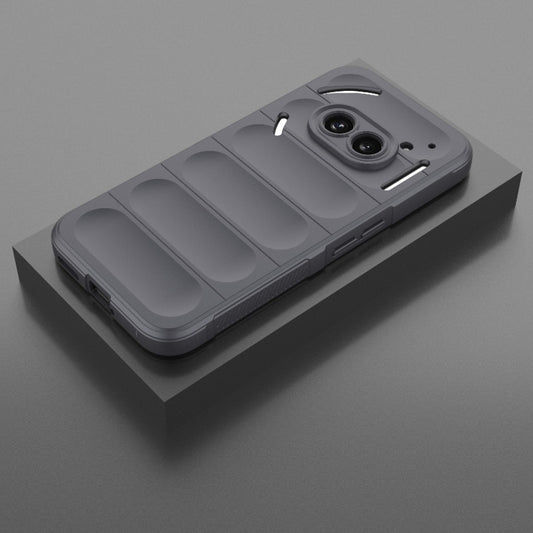 For Nothing Phone 2a Magic Shield TPU + Flannel Phone Case(Dark Grey) - Nothing Cases by buy2fix | Online Shopping UK | buy2fix