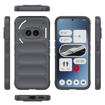 For Nothing Phone 2a Magic Shield TPU + Flannel Phone Case(Dark Grey) - Nothing Cases by buy2fix | Online Shopping UK | buy2fix
