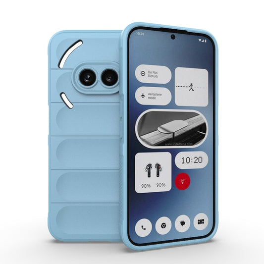 For Nothing Phone 2a Magic Shield TPU + Flannel Phone Case(Light Blue) - Nothing Cases by buy2fix | Online Shopping UK | buy2fix