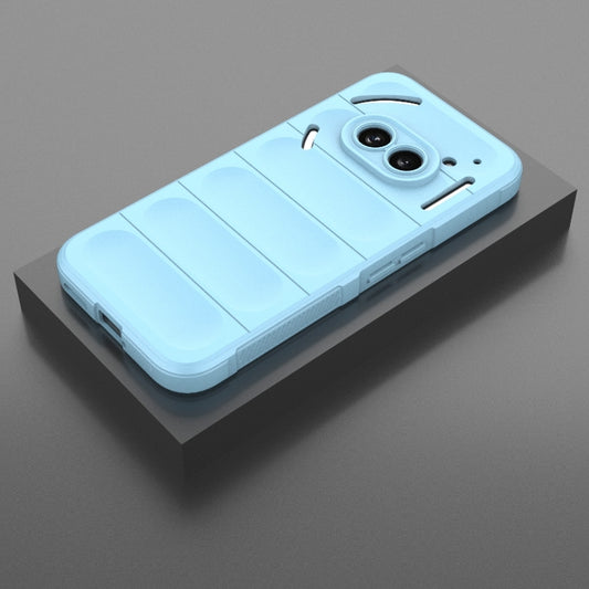 For Nothing Phone 2a Magic Shield TPU + Flannel Phone Case(Light Blue) - Nothing Cases by buy2fix | Online Shopping UK | buy2fix