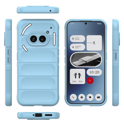 For Nothing Phone 2a Magic Shield TPU + Flannel Phone Case(Light Blue) - Nothing Cases by buy2fix | Online Shopping UK | buy2fix