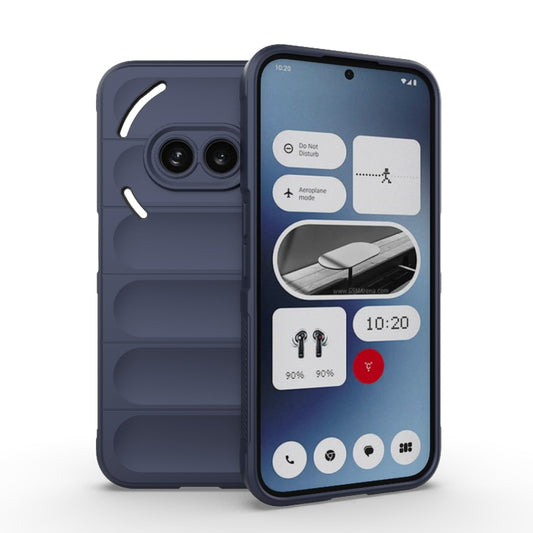 For Nothing Phone 2a Magic Shield TPU + Flannel Phone Case(Dark Blue) - Nothing Cases by buy2fix | Online Shopping UK | buy2fix