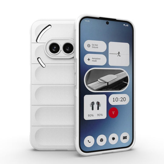 For Nothing Phone 2a Magic Shield TPU + Flannel Phone Case(White)