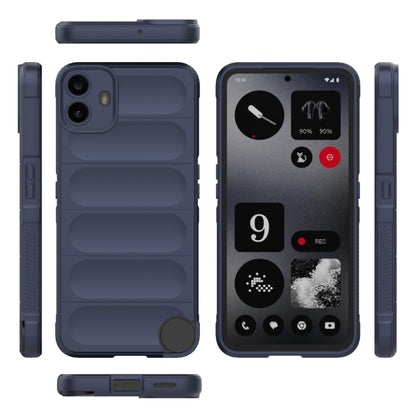 For Nothing CMF Phone 1 Magic Shield TPU + Flannel Phone Case(Dark Blue) - Nothing Cases by buy2fix | Online Shopping UK | buy2fix
