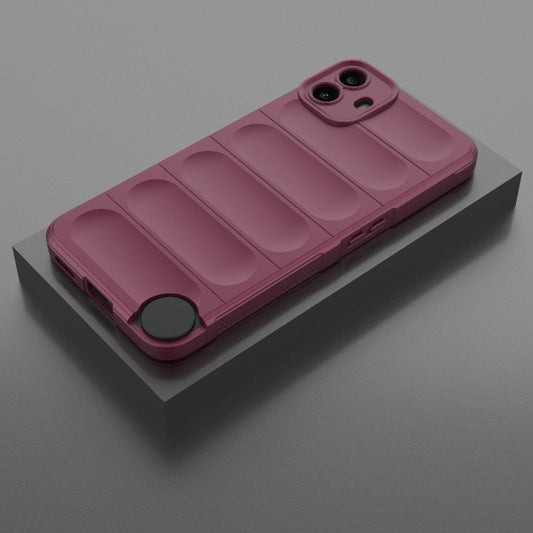 For Nothing CMF Phone 1 Magic Shield TPU + Flannel Phone Case(Wine Red) - Nothing Cases by buy2fix | Online Shopping UK | buy2fix