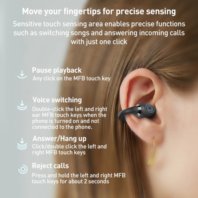 ZGA Symphony GS09S Air Conduction TWS Bluetooth Earphone(Black) by ZGA