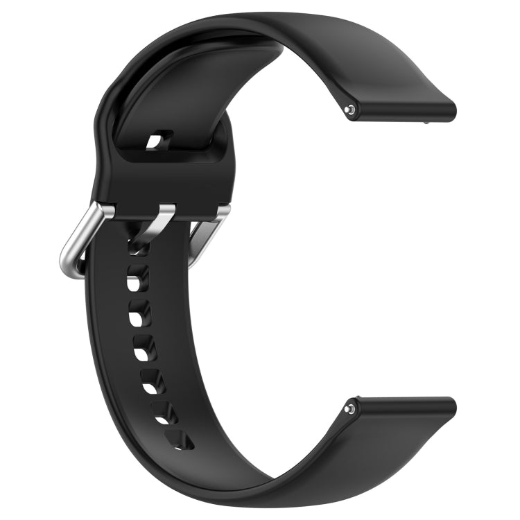 For CMF Watch Pro D395 / Watch Pro 2 22mm Solid Color Silver Buckle Silicone Watch Band, Size:L(Black) by buy2fix