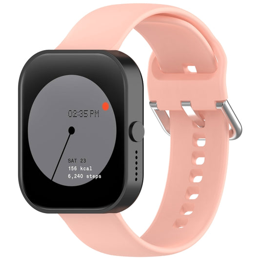 For CMF Watch Pro D395 / Watch Pro 2 22mm Solid Color Silver Buckle Silicone Watch Band, Size:S(Light Pink) - Watch Bands by buy2fix | Online Shopping UK | buy2fix