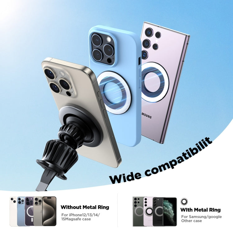 JOYROOM JR-ZS406 Magsafe Magnetic Car Phone Mount Air Vent Holder(Black) - Universal Car Holders by JOYROOM | Online Shopping UK | buy2fix