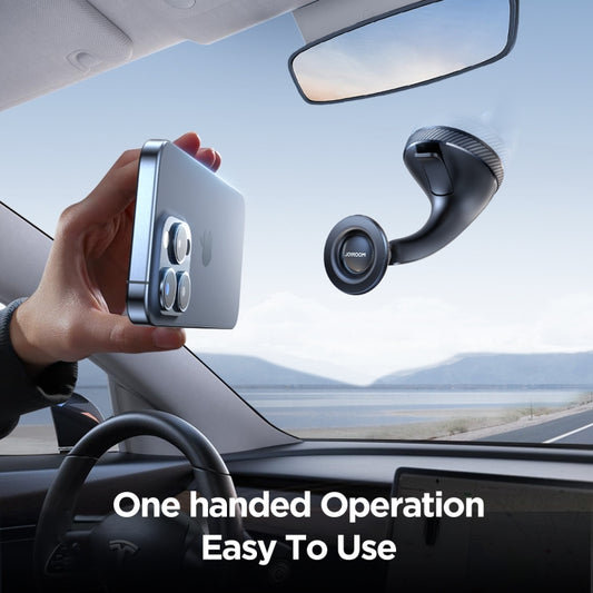 JOYROOM JR-ZS406 Magsafe Magnetic Car Phone Mount Windshield Holder(Black) - Universal Car Holders by JOYROOM | Online Shopping UK | buy2fix